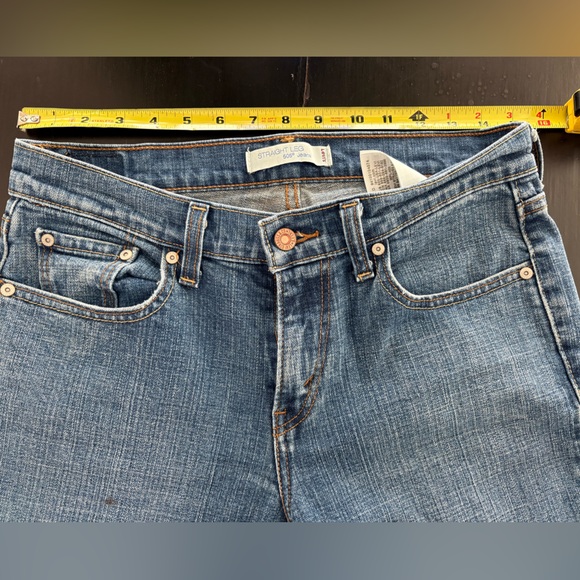 Women's 505 Levi’s Straight Leg Denim Blue Jeans - Picture 7 of 11